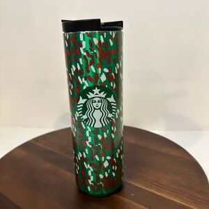 Starbucks Holiday Stainless Steel Tumbler – 12 oz (2019) Green & Red Confetti